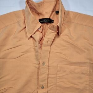 Bugatchi Uomo Men's XL Orange Short Sleeve Button Up Shirt